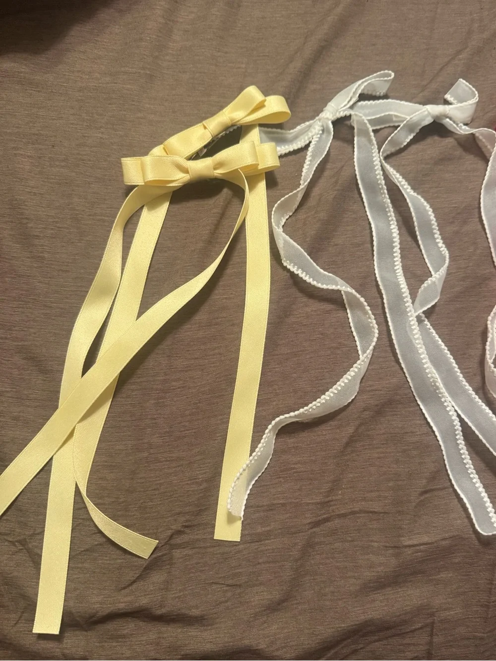 Colorful Ribbon Hair Bows - 4 Sets of 2